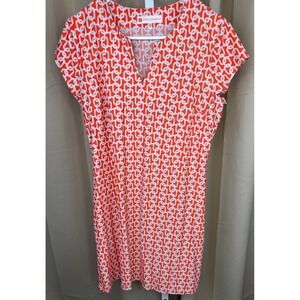 Jude Connally Orange Chain-Print Sheath Mini Dress – Size M
